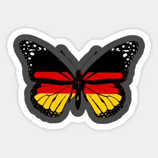 Germany Flag of Monarch Butterfly To Celebrate German Day (Support Team German) Sticker